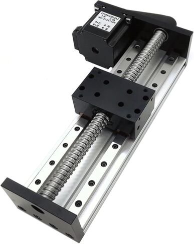 [57mm Open Step 1.2Nm] Linear Guide Rail Slide Stage Double Linear Rail X-Y-Z Axis 100-1200mm Stroke BallScrew SFU1204 1605 1610 Nema23 Stepper Motor(900mm SFU1610) in Kuwait