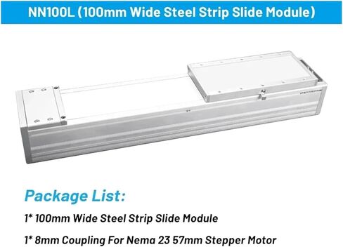 150Kg Heavy Load 100mm Wide Steel Strip Sliding Table Fully Enclosed Linear Module Stage SFU1605(80 Motor Bracket,300mm SFU1610) in Kuwait