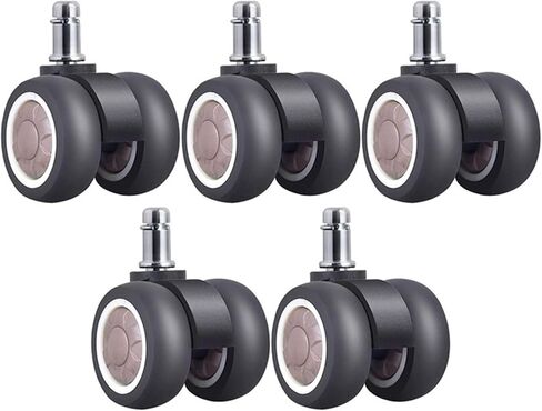 5Pcs/Set Universal Wheel 11mm Circlip Rubber Mute Wheel for Replace Furniture Can Load 550 Pound in Saudi Arabia