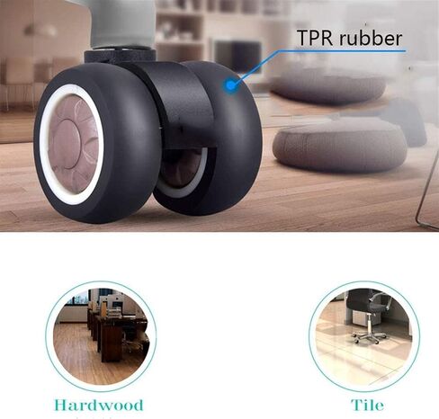 5Pcs/Set Universal Wheel 11mm Circlip Rubber Mute Wheel for Replace Furniture Can Load 550 Pound in Saudi Arabia