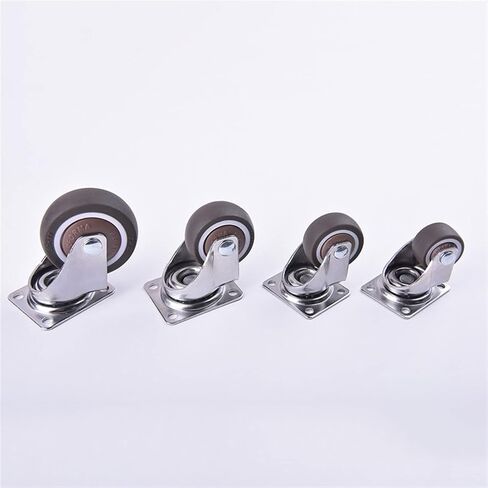 4Pcs 1/1.25/1.5/2 Inch Furniture Casters Wheels Orange Swivel Castor Trolley Rubber(A-4pcs,2 inch) in Saudi Arabia