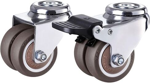 2inch Heavy Duty Swivel Caster Wheels with 8.2mm Holes Locking Casters for Machinery Furniture Set of 4(Type 1) in Saudi Arabia