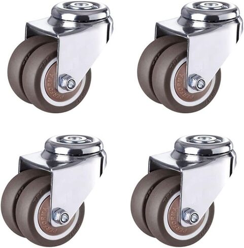 2inch Heavy Duty Swivel Caster Wheels with 8.2mm Holes Locking Casters for Machinery Furniture Set of 4(Type 1) in Saudi Arabia