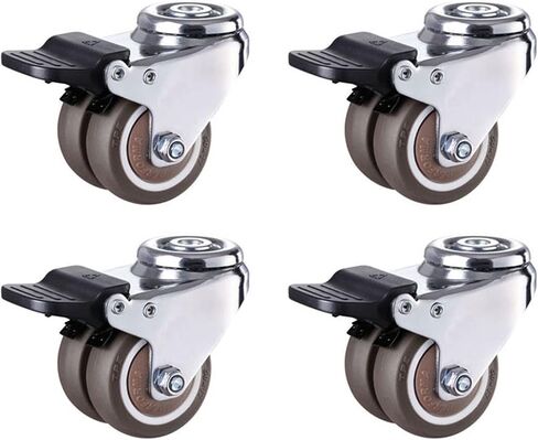 2inch Heavy Duty Swivel Caster Wheels with 8.2mm Holes Locking Casters for Machinery Furniture Set of 4(Type 1) in Saudi Arabia