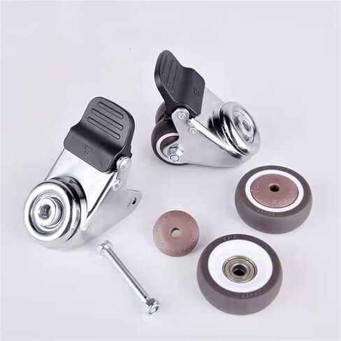 2inch Heavy Duty Swivel Caster Wheels with 8.2mm Holes Locking Casters for Machinery Furniture Set of 4(Type 1) in Saudi Arabia