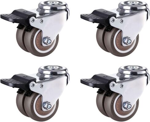 2inch Heavy Duty Swivel Caster Wheels with 8.2mm Holes Locking Casters for Machinery Furniture Set of 4(Type 1) in Saudi Arabia