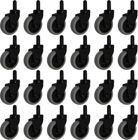 Mapp Caster Mop Bucket Replacement Casters Set of 24 are Compatible with Rubbermaid Models 7570-L2, 7571,7580,7581, Wavebrake & More (Floor Safe) (24) in Kuwait