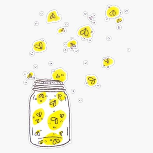 Mason Jar of Fireflies Sticker Vinyl مقاومة للماء ملصق ملصق محمول سيارة جهاز الكمبيوتر المحمول ملصق النافذة المصد 5 " in Saudi Arabia