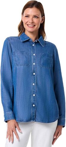 Coolibar UPF 50+ Women's Peninsula Chambray Shirt - Sun Protective in Saudi Arabia