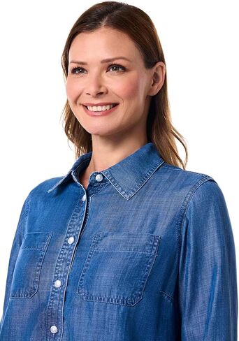 Coolibar UPF 50+ Women's Peninsula Chambray Shirt - Sun Protective in Saudi Arabia
