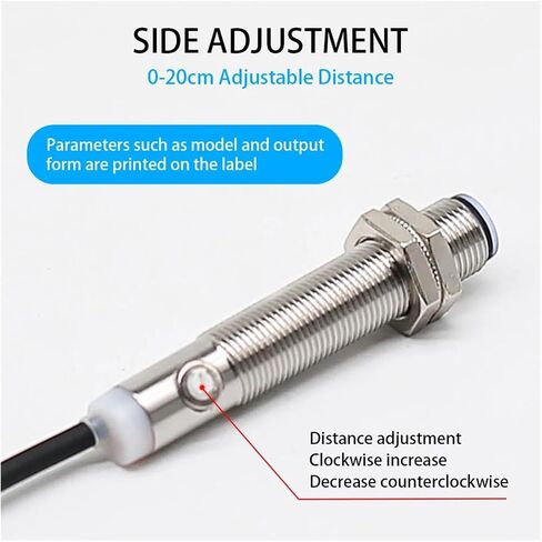 M12 Diffuse photoelectric Sensor IP65 20cm Long Distance 24v NPN PNP photoelectric Infrared Switch(E12-DS20PB PNP NC) in Saudi Arabia