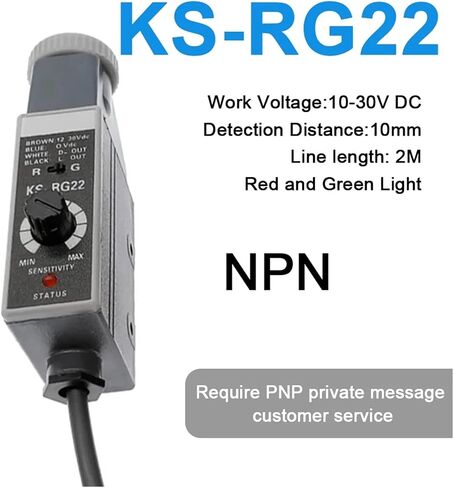 Color Mark Sensor KS-W22 KS-G22 KS-R22 10-30V Mark Detection photoelectric Switch Color Mark Sensor KS-RG22 KS-WR22 KS-WG22(Ks-wr22) in Saudi Arabia