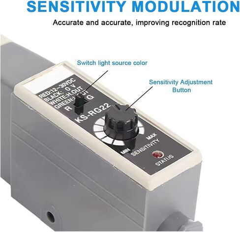 Color Mark Sensor KS-W22 KS-G22 KS-R22 10-30V Mark Detection photoelectric Switch Color Mark Sensor KS-RG22 KS-WR22 KS-WG22(Ks-wr22) in Saudi Arabia