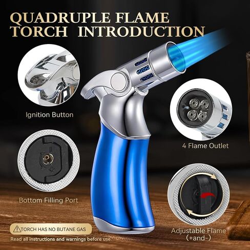 G GOOD GAIN Whiskey Smoker Kit with Torch - Old Fashioned Cocktail Smoker Kit with 6 Flavors Wood Chips | Drink Bourbon Infuser Set with 4 Stainless Steel Ice Stone for Men, Dad (No Fuel Included) in Saudi Arabia