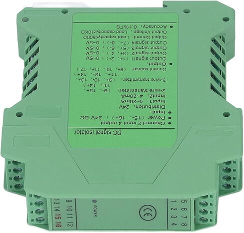 Qiilu Current Isolator Transmitter 24V Isolator 2 in 4 Out Conditioning for PLC Detection (4-20mA) in Saudi Arabia