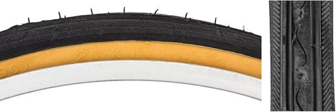 Sunlite Road Raised Center Tires, 26 x 1-3/8", Black/Gum in Saudi Arabia