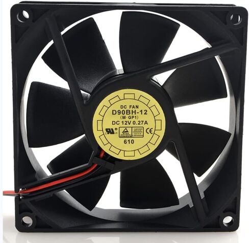 12V 0.27a 3.24W 3200RPM 58.3CFM 90X90X25MM 2-WARE مروحة التبريد in Saudi Arabia