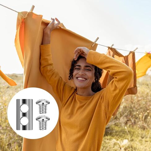 50pcs مشابك كابل حبل الأسلاك ، فتحة مزدوجة M4 قابلة لإعادة الاستخدام مع سدادة المسمار النهائي I على شكل كبلات القبض على مقطع قفل الحبل المعدني قابلة للتعديل لسلك السلك 1-2.5 مم in Saudi Arabia