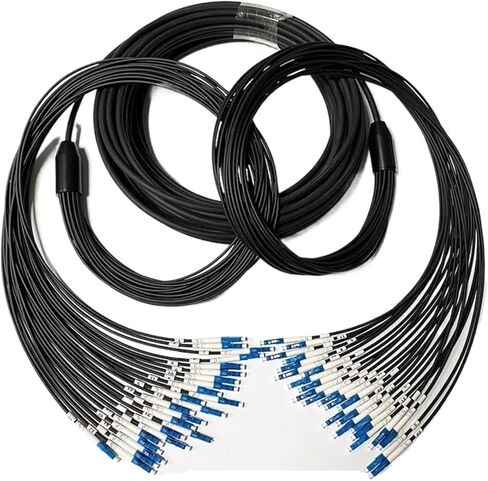 TPU Field Armored Fiber Optic Jumper,24-core,Single-Mode, Super Soft, Wear-Resistant Anti-Mouse Bite, LC to SC-FC-ST,100m,120m(FC-FC 120 Meters) in Saudi Arabia