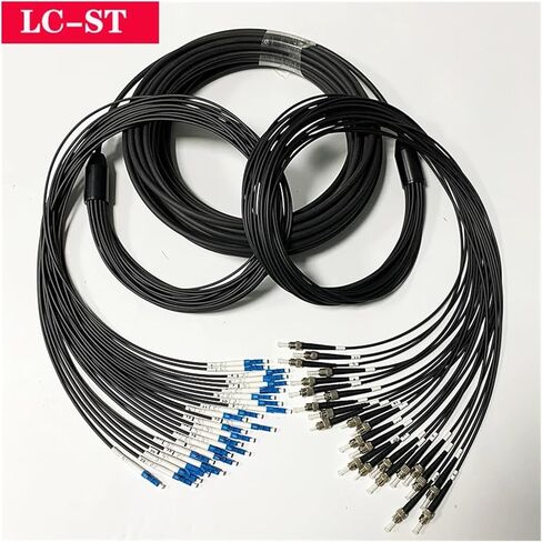 TPU Field Armored Fiber Optic Jumper,24-core,Single-Mode, Super Soft, Wear-Resistant Anti-Mouse Bite, LC to SC-FC-ST,100m,120m(FC-FC 120 Meters) in Saudi Arabia