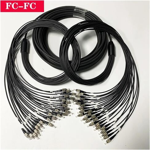 TPU Field Armored Fiber Optic Jumper,24-core,Single-Mode, Super Soft, Wear-Resistant Anti-Mouse Bite, LC to SC-FC-ST,100m,120m(FC-FC 120 Meters) in Saudi Arabia