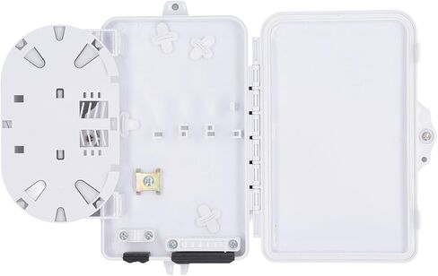 Aramox Fiber Distribution Box 6 Core Fiber Optic Junction Splitter Box with Rotatable Flip Board for SC and FC Interfaces ABS Material in Saudi Arabia