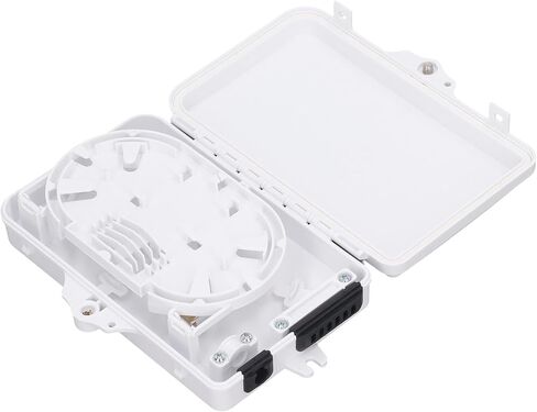 Aramox Fiber Distribution Box 6 Core Fiber Optic Junction Splitter Box with Rotatable Flip Board for SC and FC Interfaces ABS Material in Saudi Arabia