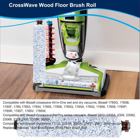 3 Pack Replacement 1926 CrossWave Wood Floor Brush Roll, Brush Replacement Parts for Bissell CrossWave Pet Pro 1785, 2306A Cordless Wet Dry Vac, Replace Part# 1608022 &160-8022. in Kuwait
