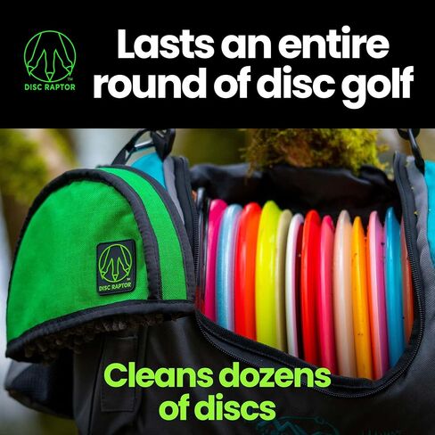The Original Disc Golf Cleaning Tool with Microfiber & Turf | Flying Disc Golf Towel Accessories & Equipment | Patented Design in Saudi Arabia