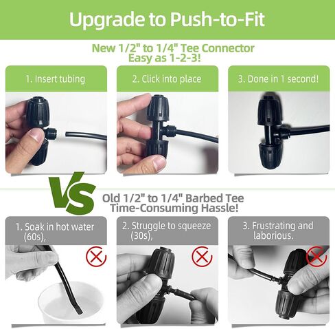 4 حزمة 1/2 '' إلى 1/4 '' تجهيزات الري بالتنقيط ، و push-to-fit 6 اتجاهات الري بالتنقيط جزء الشائكة ، والخارق المقفل المضاد للتسرب من أجل 1/2 "أنابيب الري (0.6 ''-0.67'OD) in Kuwait