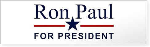 CafePress Ron Paul for President 10"x3" Rectangle Vinyl Bumper Sticker Car Decal in Saudi Arabia