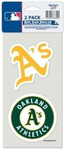Oakland Athletics Set of 2 Die Cut Decals in Saudi Arabia