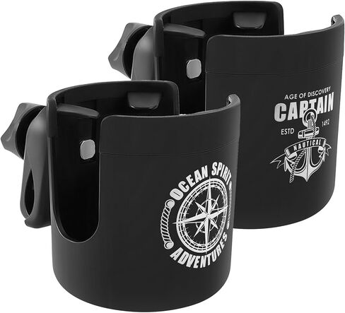 Boat Rail Cup Holder,Marine Drinks Cup Holder for Bimini Top Conver Rail Or Pole, Grip Rail, Grab Bar (Pack of 2) in Kuwait