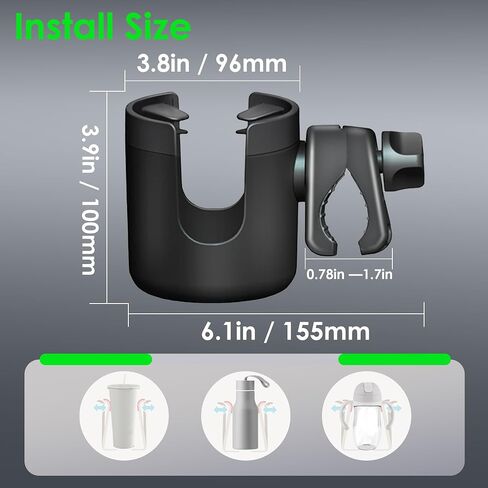 Boat Rail Cup Holder,Marine Drinks Cup Holder for Bimini Top Conver Rail Or Pole, Grip Rail, Grab Bar (Pack of 2) in Kuwait