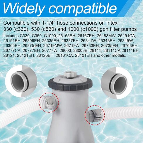BOXOB 10pcs Pump Gaskets for Intex 1-1/4" Pool Hose Connection, Rubber Pool Pump Hose O Rings Compatible with 330 530 1000 GPH Filter Pumps in Saudi Arabia