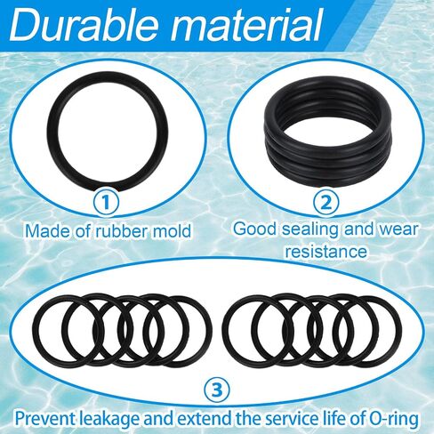 BOXOB 10pcs Pump Gaskets for Intex 1-1/4" Pool Hose Connection, Rubber Pool Pump Hose O Rings Compatible with 330 530 1000 GPH Filter Pumps in Saudi Arabia