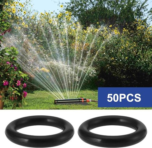 ECSING 50pcs O-Ring Seals EPDM Rubber O-Rings متوافقة مع أنظمة الري في Gardena لاتصالات المياه حديقة 16x11x2.5mm أسود in Saudi Arabia