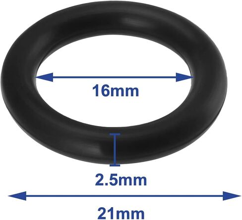 ECSING 50pcs O-Ring Seals EPDM Rubber O-Rings متوافقة مع أنظمة الري في Gardena لاتصالات المياه حديقة 16x11x2.5mm أسود in Saudi Arabia