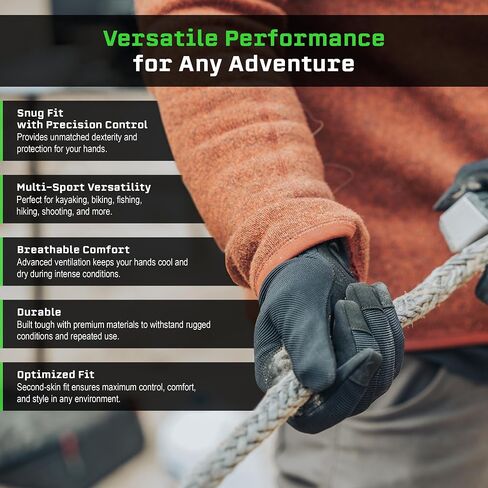 APEX 1.0 High Dexterity Gloves for Work, Tactical, Shooting, Hunting, Multi Sport, Outdoor Protection, Full Finger, Snug Secure Fit, Breathable Design in Saudi Arabia