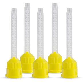 الهدف من نصائح خلط الأسنان | 20 PCS نصائح خلط داخل الفم - متوافقة مع موزعات الخرطوشة المزدوجة - تطبيقات طب الأسنان الدقيقة (أصفر) in Kuwait