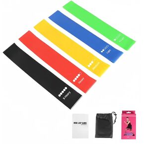 MBKHFLLISISTANCE LOOP FANDS ، نطاقات المقاومة ، نطاقات تمرين للياقة المنزلية ، والتمدد ، وتدريب القوة ، والعلاج الطبيعي ، وعصابات التمرين المرنة للنساء الرجال ، مجموعة من 5 in Kuwait
