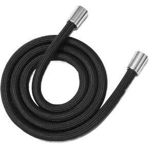1pc 1.5/2.0 Meter Nylon High Pressure Smooth Shower Hose Flexible Handheld Anti Winding GI/2 Universal Pipe Tube(Black,2.0M) in Kuwait