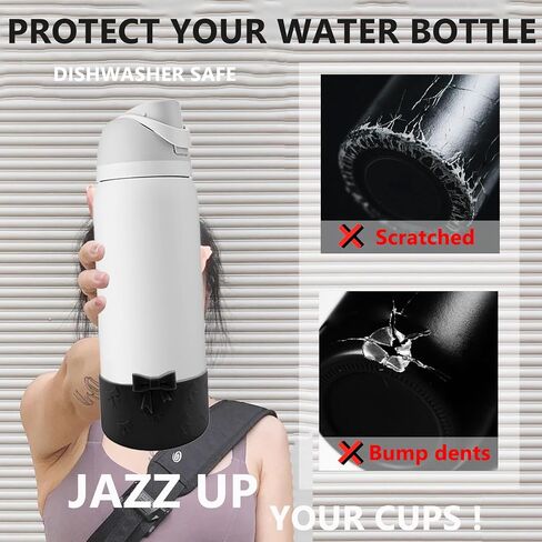 Bow Silicone Boot for Owala 32oz زجاجة ماء ، ووقاء مصدٍ واقية مضاد للانزلال in Saudi Arabia