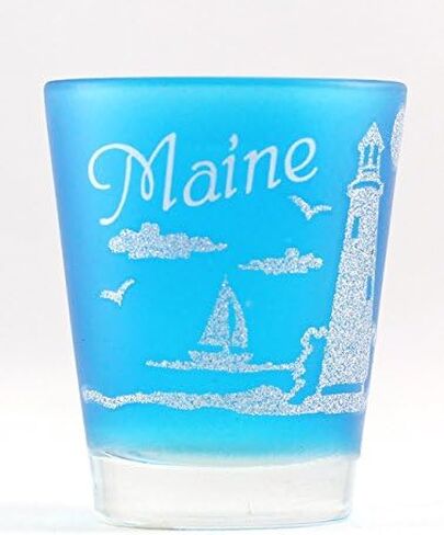 Maine Neon Nautical Frosted Shot Glass in Saudi Arabia