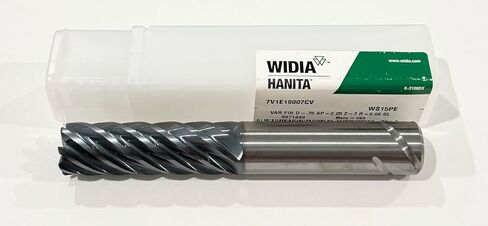 WIDIA Hanita 7V1E19007CV VariMill III ER 7V1E HP Finishing End Mill, 0.06" Rad, 0.75" Cutting Diameter, Carbide, AlTiN, RH Cut, Safe-Lock, 7-Flute in Saudi Arabia