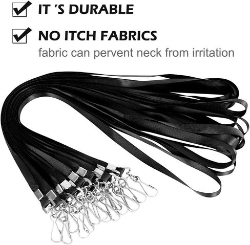 Lanyards for Id Badges Lanyard مع Clip Dovivel Hooks لعلامات الأسماء حامل شارة الهوية ، والموظفين ، والطلاب ، والحضور in Kuwait