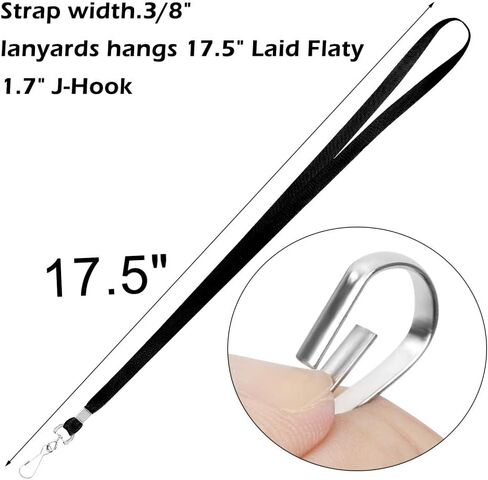 Lanyards for Id Badges Lanyard مع Clip Dovivel Hooks لعلامات الأسماء حامل شارة الهوية ، والموظفين ، والطلاب ، والحضور in Kuwait