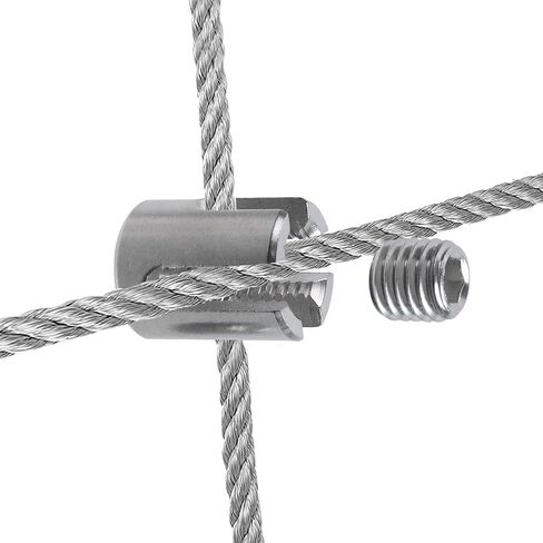 Geesatis 4Pcs Wire Rope Fixing Clip,4mm Stainless Steel Wire Grip Clamp Bolt,Clamp Wire Rope Fasteners for Tension The Rope in Saudi Arabia