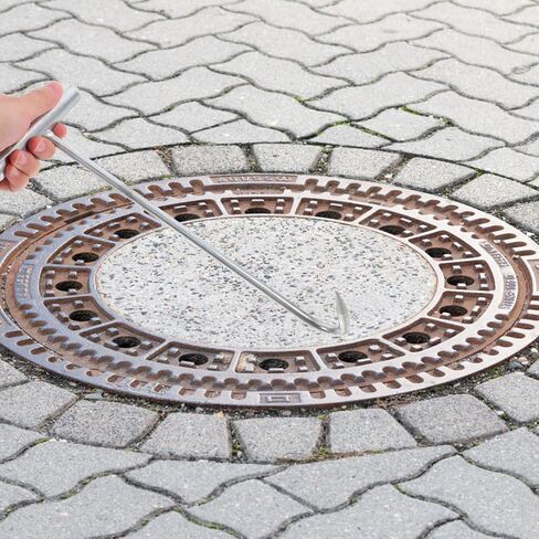 Cabilock Cabilock T-Shaped Manhole Cover Hook - Heavy Duty Stainless Steel Lifting Tool for Easy Cover Removal Hook for Sewer 11.81 X 3.74 Inch in Saudi Arabia