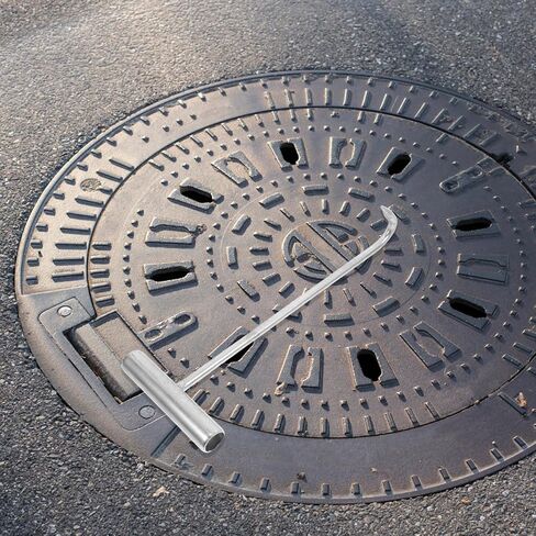 Cabilock Cabilock T-Shaped Manhole Cover Hook - Heavy Duty Stainless Steel Lifting Tool for Easy Cover Removal Hook for Sewer 11.81 X 3.74 Inch in Saudi Arabia